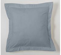 ESTELA - Funda de cojín Combi Liso 200 Hilos algodón Peinado, Color Acero - Medidas 55x55+5 cm. - 100% Algodón - 200 Hilos - Acabado en pestaña