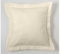 ESTELA - Funda de cojín Combi Lisos Color Crema - Medidas 55x55+5 cm. - 50% Algodón-50% Poliéster - 144 Hilos - Acabado en pestaña