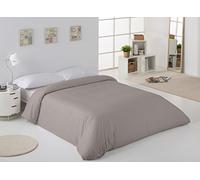 ESTELA - Funda nórdica Combi Color Plomo - Cama de 150/160 cm. - 50% Algodón / 50% Poliéster - 144 Hilos