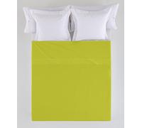 ESTELA - Sábana encimera Combi Color Pistacho - Cama de 150/160 cm. - 50% Algodón / 50% Poliéster - 144 Hilos