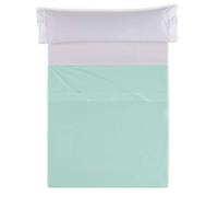 ESTELIA - Encimera Lisa Color Aqua - Cama de 90 cm. 50% algodón / 50% poliéster - 144 Hilos