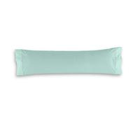 ESTELIA - Funda de Almohada Color Aqua - 45x155 cm - 50% algodón / 50% poliéster - 144 Hilos