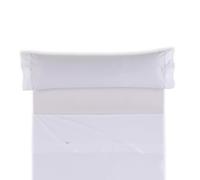 ESTELIA - Funda de Almohada Color Blanco - 45x170 cm - 50% algodón / 50% poliéster - 144 Hilos - Suave, Resistente y Duradera