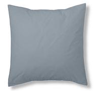 ESTELIA - Funda de cojín Lisa Color Acero - 40x40 cm - 100% algodón - 144 Hilos