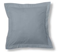 ESTELIA - Funda de cojín Lisa Color Acero - 55x55 cm - 100% algodón - 144 Hilos