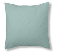 ESTELIA - Funda de cojín Lisa Color Aqua - 40x40 cm - 100% algodón - 144 Hilos