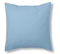 ESTELIA - Funda de cojín Lisa Color Azul Celeste - 40x40 cm - 100% algodón - 144 Hilos