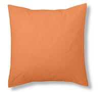 ESTELIA - Funda de cojín Lisa Color Mango - 40x40 cm - 100% algodón - 144 Hilos