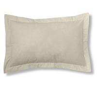 ESTELIA - Funda de cojín Lisa Color Piedra - 50x75 cm - 100% algodón - 144 Hilos