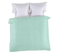 ESTELIA - Funda nórdica Lisa Color Aqua - Cama de 105 (1 Pieza) - 50% algodón / 50% poliéster - 144 Hilos