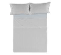 ESTELIA - Juego de sábanas Greta Color Perla - Cama de 150 (4 Piezas) - 100% algodón - 200 Hilos