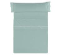 ESTELIA - Juego de sábanas Liso Color Aqua - Cama de 105 (3 Piezas) - 100% algodón - 144 Hilos