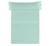 ESTELIA - Juego de sábanas Liso Color Aqua - Cama de 90 (3 Piezas) - 50% algodón / 50% poliéster - 144 Hilos