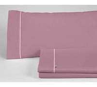 ESTELIA - Juego de sábanas Liso Color Cuarzo - Cama de 180 (4 Piezas) - 50% algodón / 50% poliéster - 144 Hilos