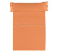 ESTELIA - Juego de sábanas Liso Color Mango - Cama de 90 (3 Piezas) - 100% algodón - 144 Hilos