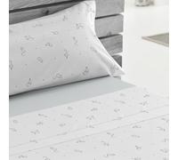 ESTELIA - Juego de sábanas Misi Color Perla - Cama de 150 (3 Piezas) - 100% algodón - 144 Hilos