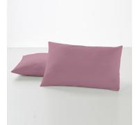 ESTELIA - Pack de Dos Fundas de Almohada Color Cuarzo - 50x80 cm - 50% algodón / 50% poliéster - 144 Hilos - Cierre en Tapa y Solapa - Suave, Resistente y Duradera
