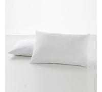 ESTELIA - Pack de Dos Fundas de Almohada de algodón Color Blanco - 50x80 cm - 100% algodón - 144 Hilos - Cierre en Tapa y Solapa - Tejido Fresco y Transpirable