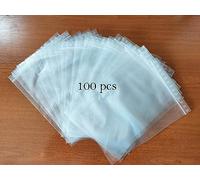 ESTENAT - Lote de 100 bolsas con cremallera retráctiles, 10 x 15 cm | Bolsa de plástico transparente con cierre de cremallera | Bolsa de congelación | Bolsas transparentes aptas para productos