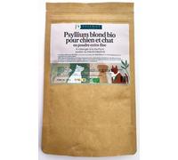 Estenat Psyllium Blond Bio en polvo extrafino para perros y gatos, 100% natural, tránsito intestinal, 150 g para mezclar con comida