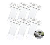 Esteopt Soporte de Ticket para Coche,6 Unidades,Transparente, Soporte para Billetes de Aparcamiento,Soporte para Tarjetas de Aparcamiento,Soporte para Pantalla de Parque,Parabrisas de Coche