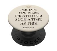 Ester 4:14 Corona Versículo de la Biblia Fe Mujeres PopSockets PopGrip Adhesivo