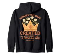 Ester 4:14 Creado para Un Tiempo como Esta Corona Floral Sudadera con Capucha