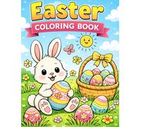 Ester Coloring Book: Große und einfache Ausmalbilder mit Ostereiern, Hasen und Frühlingsmotiven - Entspannendes Malbuch für Kinder, Senioren und Menschen mit Demenz