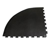 Estera antifatiga YOGA DOME BASIC, superficie con botones en negro Miltex, elemento esquinero