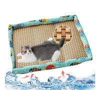 Estera Autoenfriante For Perros Pequeños, Gatos, Conejos Y Cobayas Forros De Jaula 51x 40 Cm - Fibra Endotérmica De Enfriamiento - Cama Lavable For Mascotas De Verano, Antideslizante, Plegable(C,M)