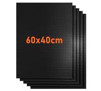 Estera Barbacoa Grande 60 * 40 CM Antiadherente 5 Piezas, Alfombrilla Reutilizable Estera de Barbacoa, Gas Carbón, BBQ Grill Mat