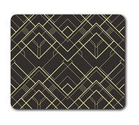 Estera cómoda del ratón - arte abstracto Deco Patrón de línea 23.5 x 19.6 cm (9.3 x 7.7 pulgadas) para la computadora y ordenador portátil, oficina, regalo, antideslizante base - RM21084