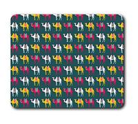 Estera cómoda del ratón - asombrosos Funky Camellos curioso Animales 23.5 x 19.6 cm (9.3 x 7.7 pulgadas) para la computadora y el ordenador portátil, oficina, regalo, base antideslizante - RM8710