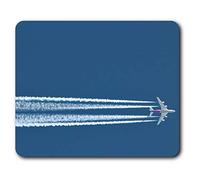 Estera cómoda del ratón - Aviones Planos del piloto de Jet Diversión 23.5 x 19.6 cm (9.3 x 7.7 Pulgadas) para la computadora y el Ordenador portátil, Oficina, Regalo, Base Antideslizante - RM2114