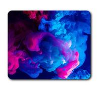 Estera cómoda del ratón - azul asombroso púrpura arte de la tinta de humo 23.5 x 19.6 cm (9.3 x 7.7 pulgadas) para la computadora y ordenador portátil, oficina, regalo, base antideslizante - RM14107