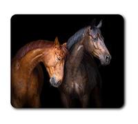 Estera cómoda del ratón - caballo de Brown en la granja del semental 23.5 x 19.6 cm (9.3 x 7.7 pulgadas) para la computadora y el ordenador portátil, oficina, regalo, base antideslizante - RM24592