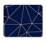 Estera cómoda del ratón - Diversión geométrico del art déco retro 23.5 x 19.6 cm (9.3 x 7.7 pulgadas) para la computadora y el ordenador portátil, oficina, regalo, base antideslizante - RM3959