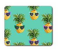 Estera cómoda del ratón - Divertido piña Tropical Verano 23.5 x 19.6 cm (9.3 x 7.7 Pulgadas) para la computadora y el Ordenador portátil, Oficina, Regalo, Base Antideslizante - RM12718