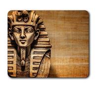Estera cómoda del ratón - Egipto Tutankamón egipcia 23.5 x 19.6 cm (9.3 x 7.7 pulgadas) para la computadora y el ordenador portátil, oficina, regalo, base antideslizante - RM16105