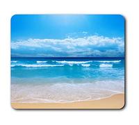 Estera cómoda del ratón - Escena impresionante playa de Mar 23.5 x 19.6 cm (9.3 x 7.7 pulgadas) para la computadora y el ordenador portátil, oficina, regalo, base antideslizante - RM8962