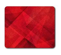 Estera cómoda del ratón - Extracto Modelo Rojo Escarlata Art 23.5 x 19.6 cm (9.3 x 7.7 Pulgadas) para la computadora y el Ordenador portátil, Oficina, Regalo, Base Antideslizante - RM15857
