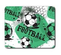 Estera cómoda del ratón - Fútbol modelo enrrollado muchachos de los niños 23.5 x 19.6 cm (9.3 x 7.7 pulgadas) para la computadora y el ordenador portátil, oficina, regalo, base antideslizante - RM24610