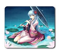 Estera cómoda del ratón - historieta del animado muchacha japonesa 23.5 x 19.6 cm (9.3 x 7.7 pulgadas) para la computadora y el ordenador portátil, oficina, regalo, base antideslizante - RM2814