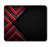 Estera cómoda del ratón - impresionante Modelo de la diversión Negro 23.5 x 19.6 cm (9.3 x 7.7 pulgadas) para la computadora y el ordenador portátil, oficina, regalo, base antideslizante - RM3819