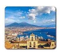 Estera cómoda del ratón - Italiano Monte Vesubio Nápoles, Italia 23.5 x 19.6 cm (9.3 x 7.7 pulgadas) para la computadora y el ordenador portátil, oficina, regalo, base antideslizante - RM21916
