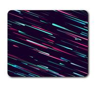 Estera cómoda del ratón - Líneas de neón de colores Velocidad 23.5 x 19.6 cm (9.3 x 7.7 pulgadas) para la computadora y el ordenador portátil, oficina, regalo, base antideslizante - RM2167