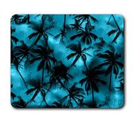 Estera cómoda del ratón - Modelo Azul de la Palmera Fresca 23.5 x 19.6 cm (9.3 x 7.7 Pulgadas) para la computadora y el Ordenador portátil, Oficina, Regalo, Base Antideslizante - RM2479