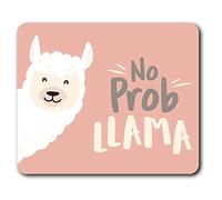 Estera cómoda del ratón - No hay problema Llama divertido de la cita de alpaca 23.5 x 19.6 cm (9.3 x 7.7 pulgadas) para la computadora y el ordenador portátil, oficina, regalo, base antideslizante - RM16750