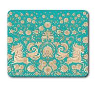 Estera cómoda del ratón - Oro unicornio impresión en color del trullo 23.5 x 19.6 cm (9.3 x 7.7 pulgadas) para la computadora y el ordenador portátil, oficina, regalo, base antideslizante - RM21628