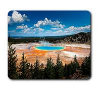 Estera cómoda del ratón - Parque Nacional de Yellowstone EE.UU. 23.5 x 19.6 cm (9.3 x 7.7 pulgadas) para la computadora y el ordenador portátil, oficina, regalo, base antideslizante - RM21638